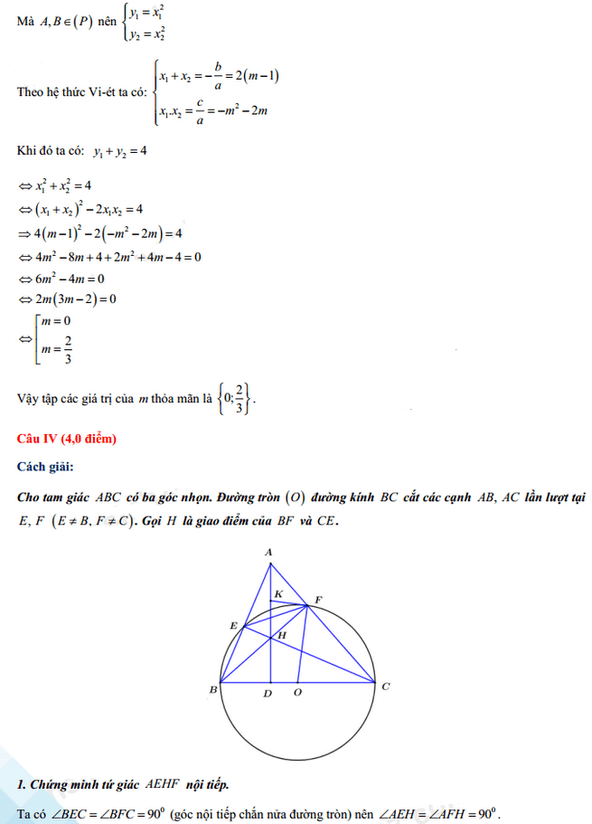 Đáp án đề thi vào lớp 10 năm 2021 môn Toán tỉnh Hà Nam