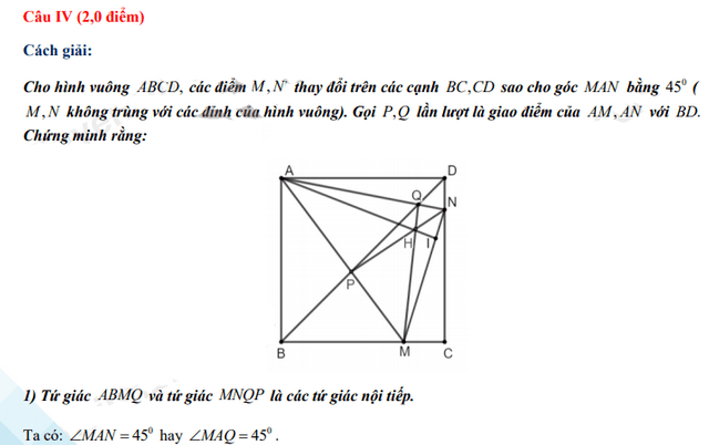 Đáp án đề thi vào lớp 10 năm 2021 môn Toán tỉnh Hòa Bình