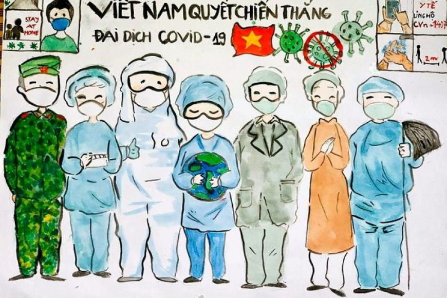 Mẫu bài dự thi vẽ tranh Vững tin Việt Nam