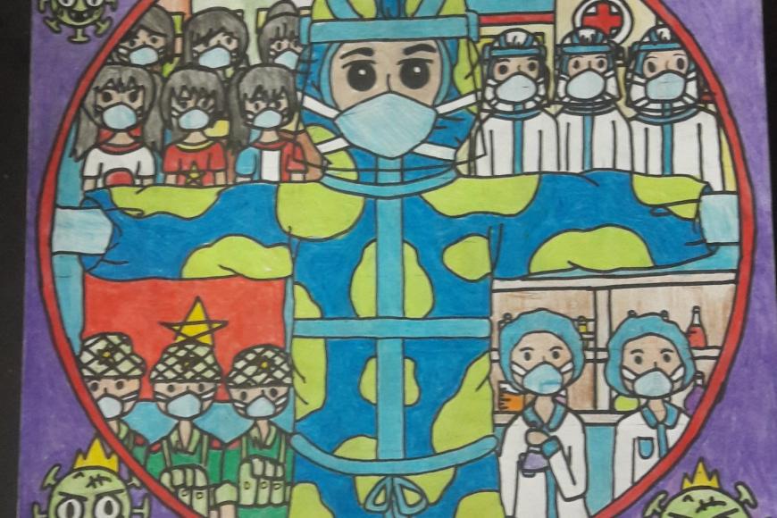 Cuộc thi vẽ tranh thiếu nhi về phòng, chống dịch bệnh