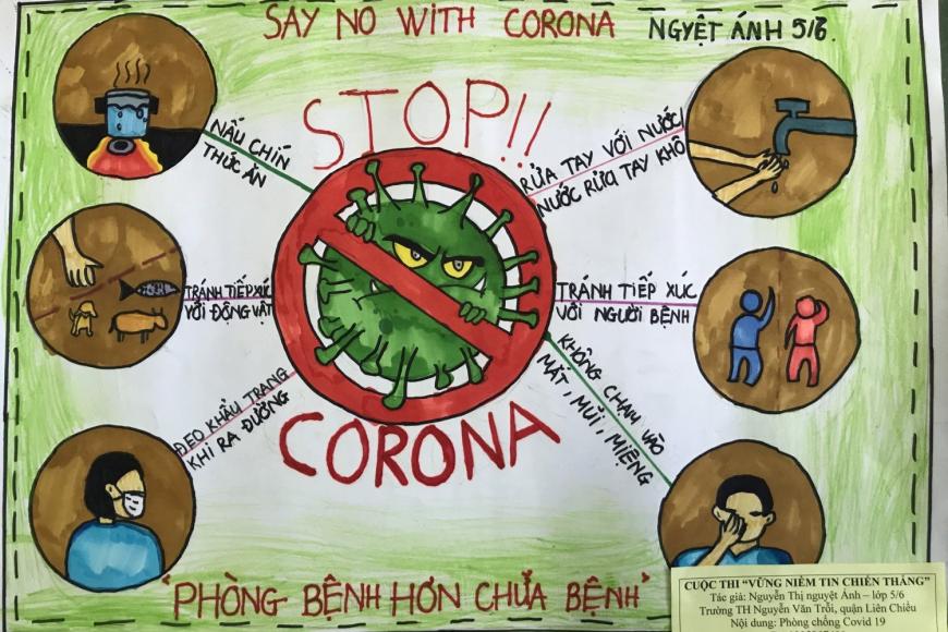Vẽ tranh về covid-19