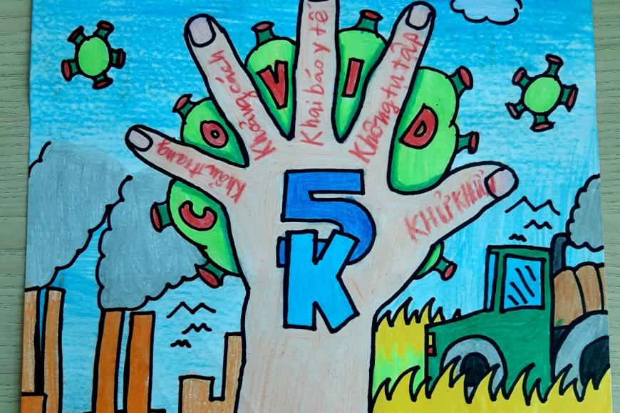 Bài thi vẽ tranh thiếu nhi