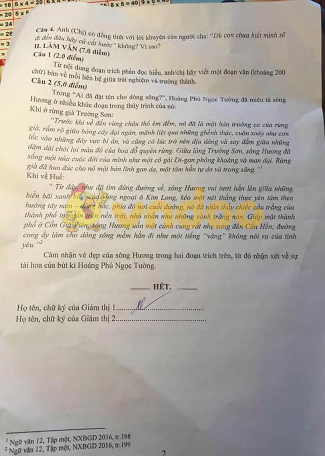 Đề thi thử văn Nam Định 2019