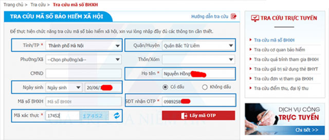 Tra cứu số hộ khẩu online