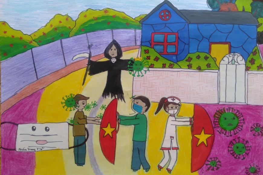 Vẽ tranh chống covid 2021