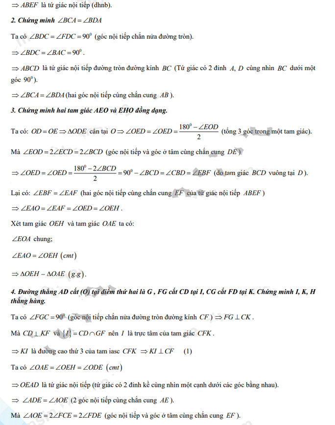 Đáp án đề thi vào lớp 10 Toán tỉnh Quảng Trị 2021