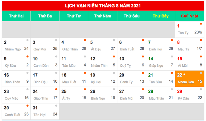 Ngày cô hồn 2021 là ngày nào