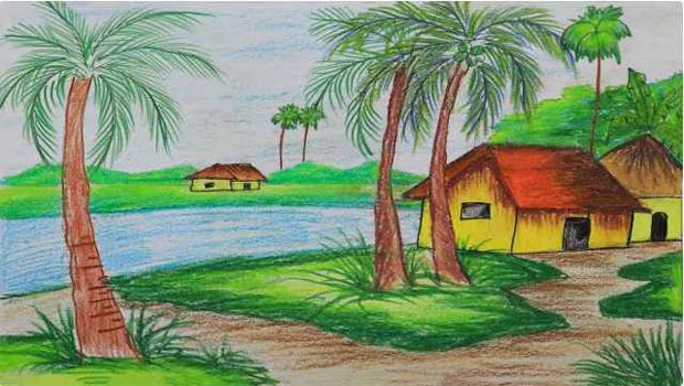 Tranh phong cảnh làng quê