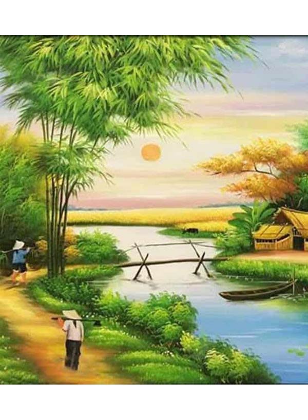 Tranh phong cảnh làng quê