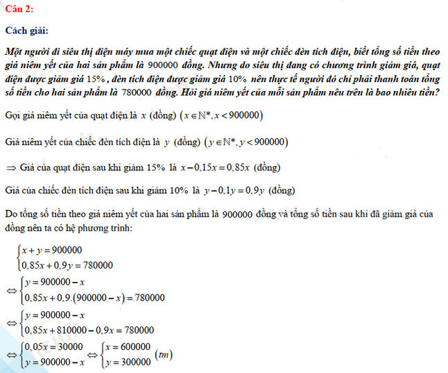 Đáp án đề thi vào lớp 10 Toán tỉnh Bắc Ninh 2021