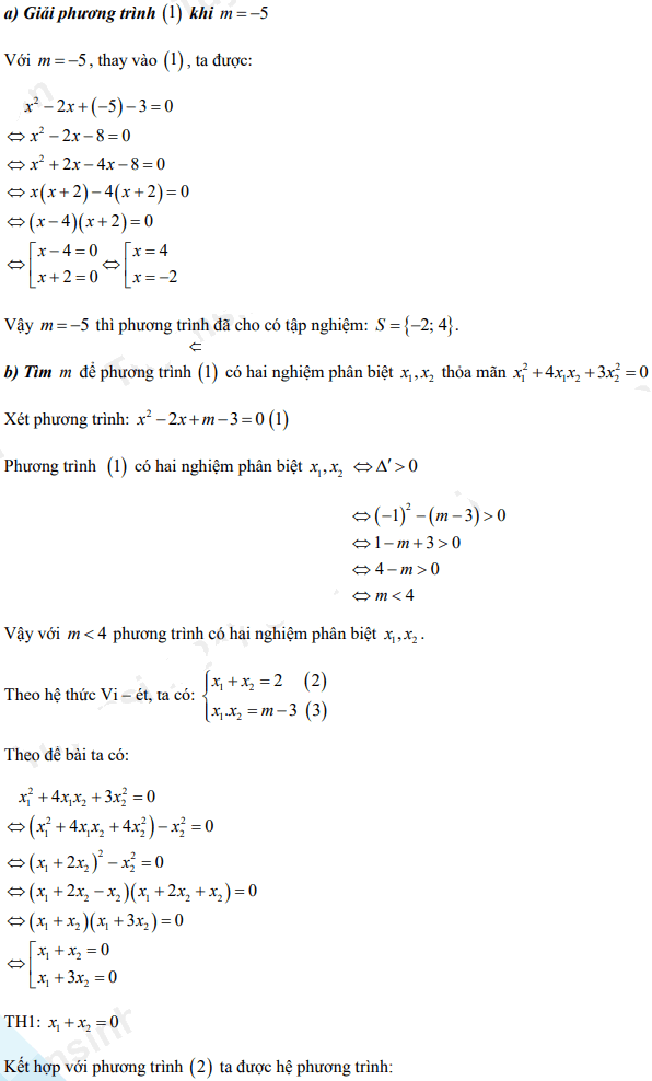  Đáp án đề thi vào lớp 10 năm 2021 môn Toán tỉnh Bắc Giang
