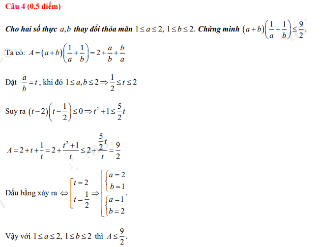 Đáp án đề thi vào lớp 10 năm 2021 môn Toán tỉnh Bắc Giang