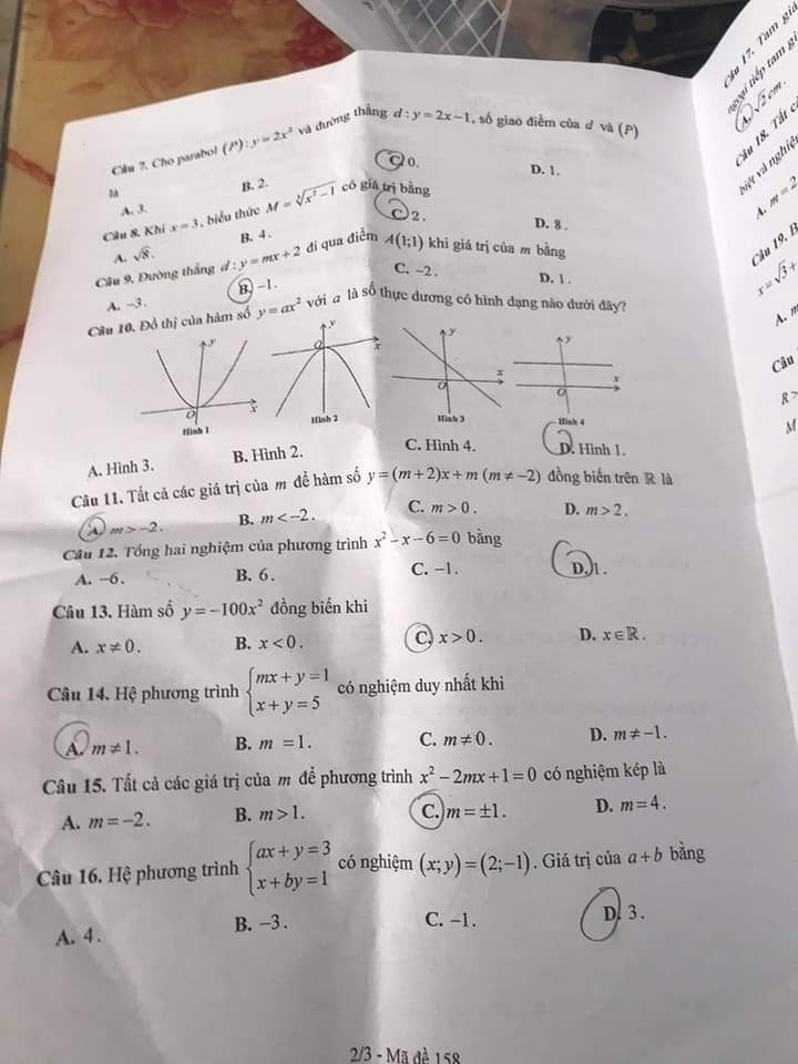 Đề thi tuyển sinh lớp 10 môn Toán 2021 Bắc Ninh