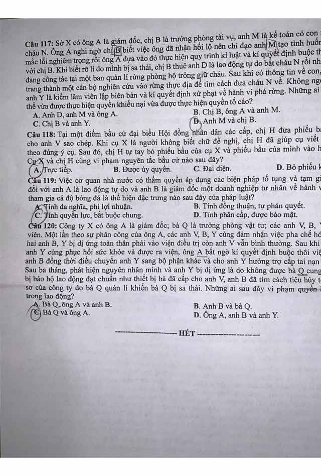 Đề thi GDCD đợt 2 tốt nghiệp THPT 2021