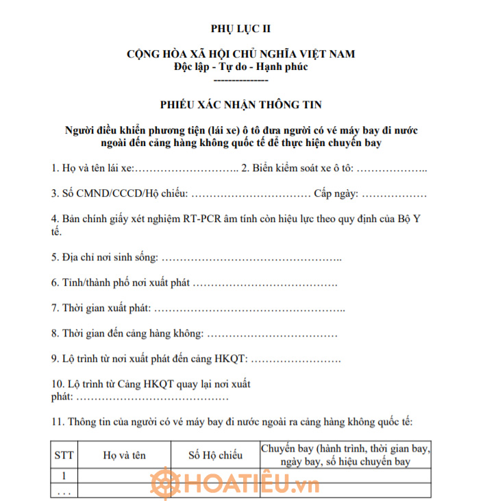 Mẫu giấy thông hành giúp hành khách và tài xế ra sân bay