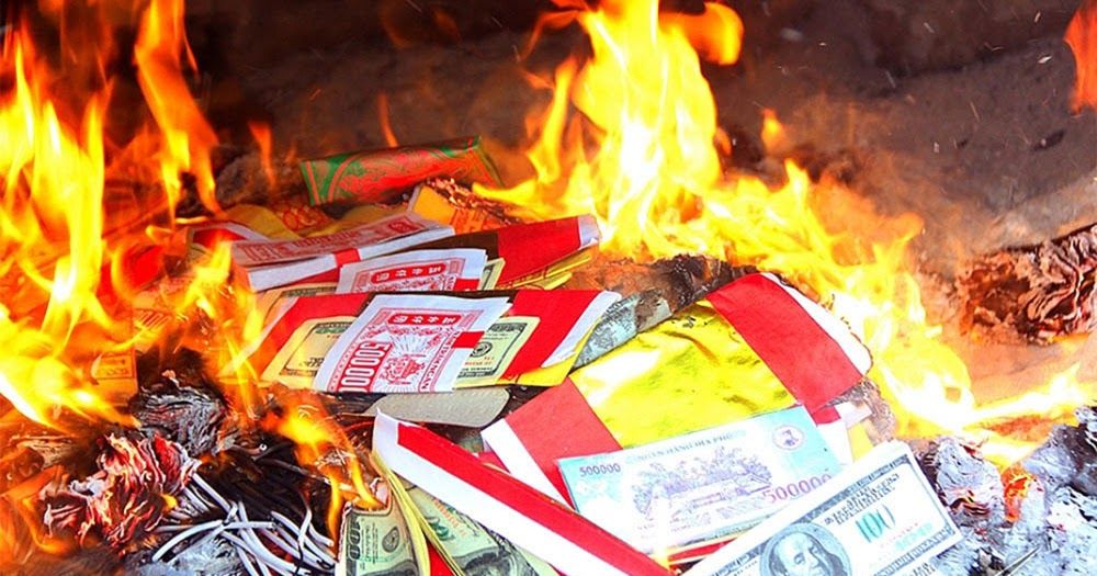 Đốt vàng mã cúng rằm tháng 7