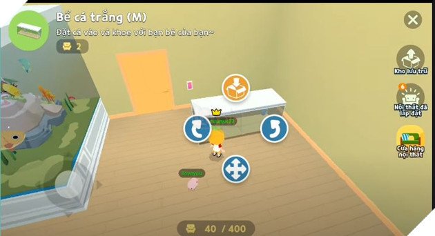 Cách đặt bể cá vào trong nhà Play Together