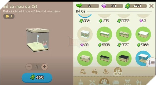 Cách mua bể cá trong Play Together