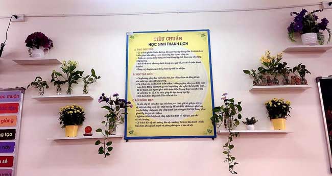 Trang trí lớp học tiểu học