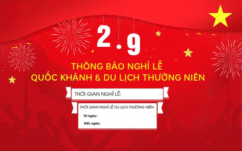 Mẫu thông báo nghỉ lễ 2/9