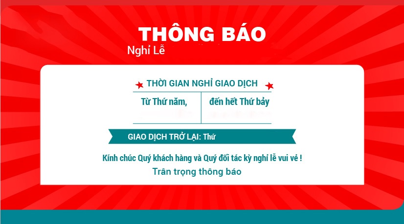 Mẫu thông báo nghỉ lễ Quốc khánh