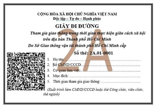 Mẫu giấy đi đường