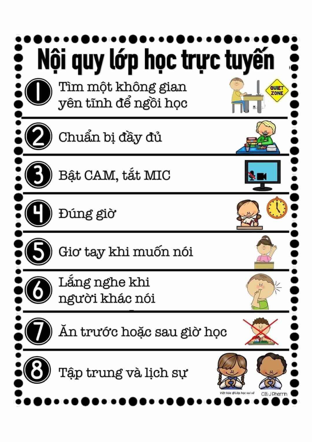 Nội quy lớp học online