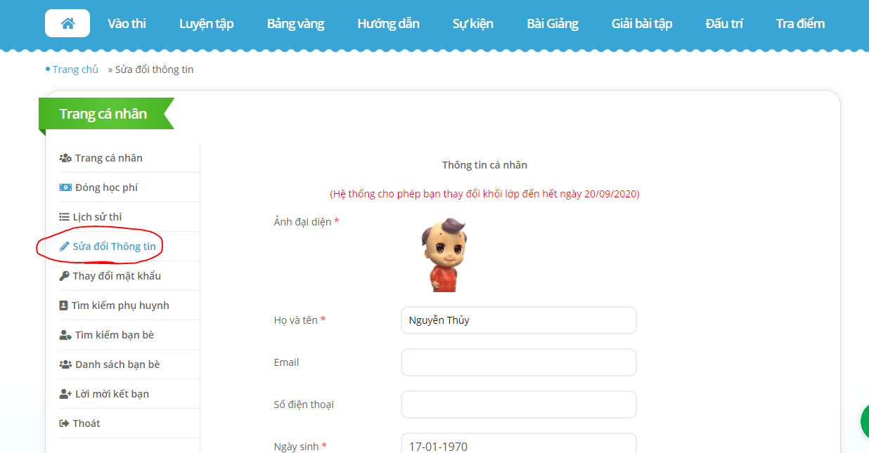 Thể lệ thi trạng nguyên nhỏ tuổi
