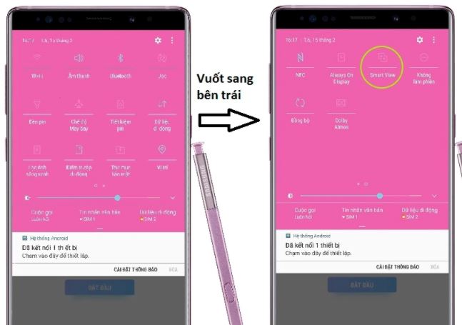 Cách kết nối điện thoại với ti vi Samsung