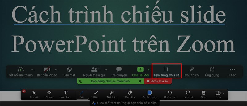 Cách chia sẻ màn hình Zoom