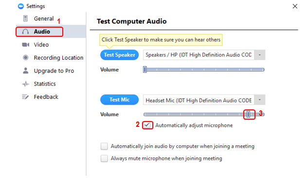 Các lỗi thường gặp khi sử dụng zoom
