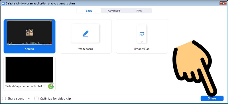 Hướng dẫn chặn không cho học sinh vẽ trên Zoom