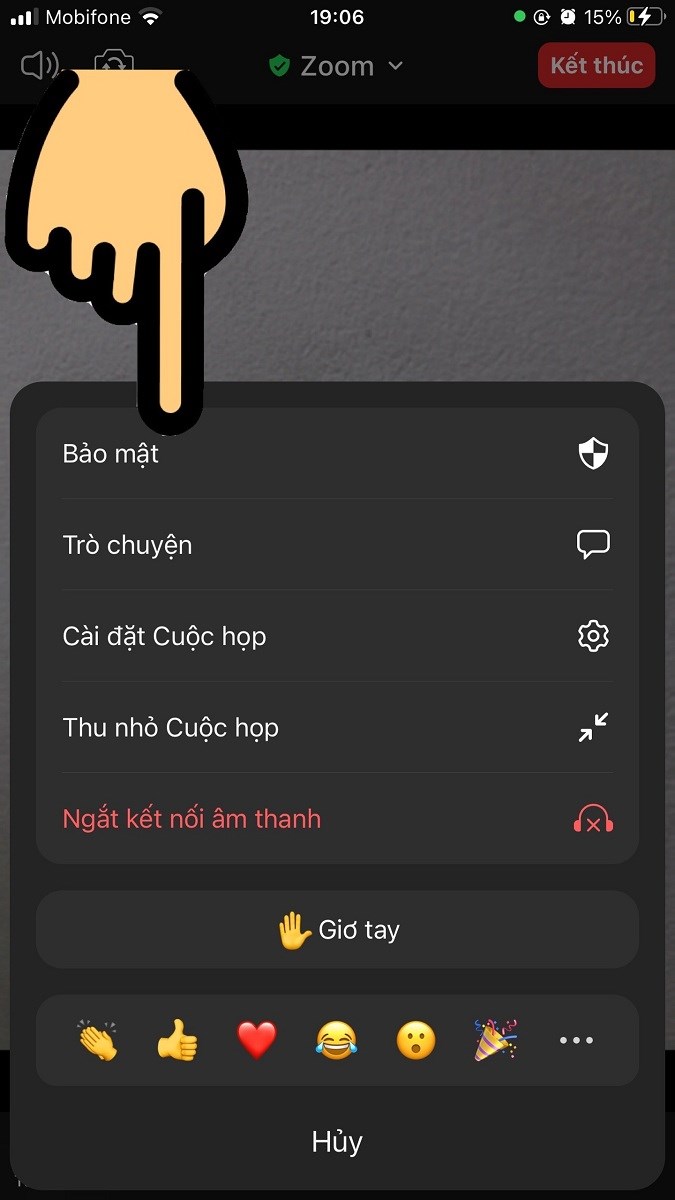 Hướng dẫn chặn học sinh nhắn tin trong Zoom trên điện thoại