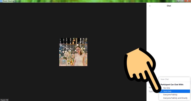 Cách tắt chat trên Zoom máy tính