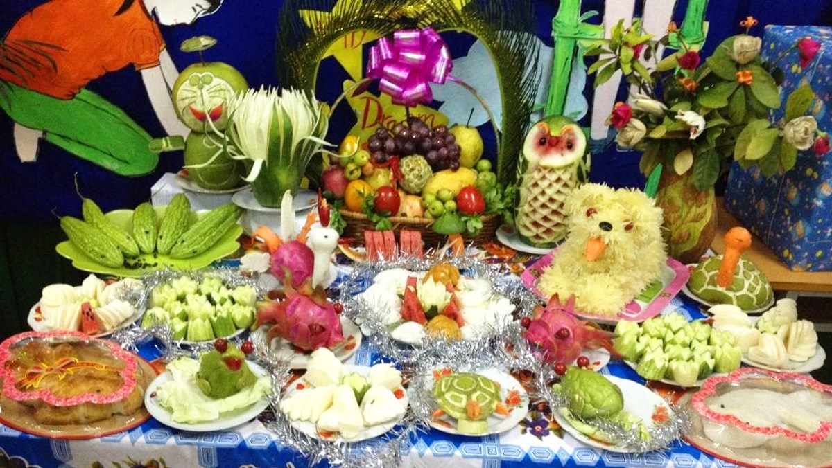 Hình ảnh mâm cỗ Trung Thu đẹp