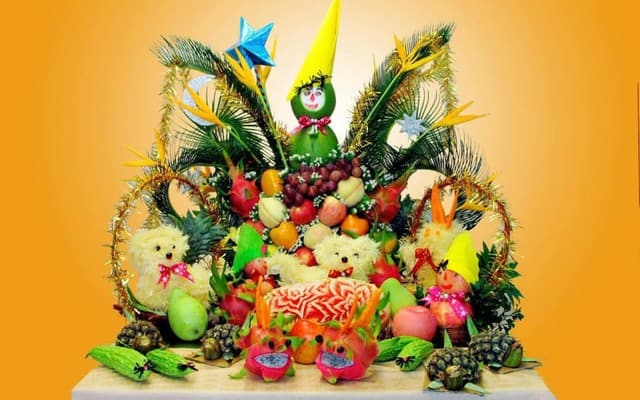 Cách bày và trang trí mâm cỗ Trung Thu