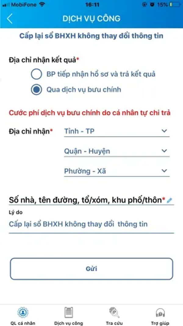 Thủ tục xin cấp lại sổ bảo hiểm xã hội online