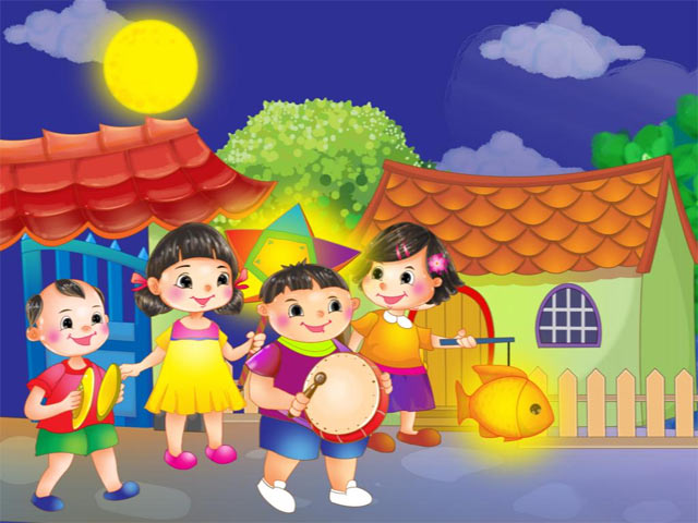 Tranh vẽ Trung Thu chị Hằng chú Cuội đẹp