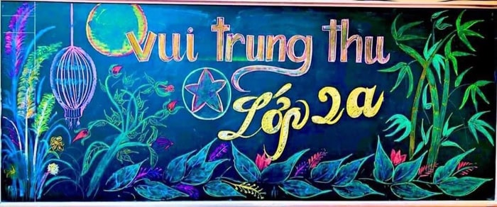 Trang trí bảng trung thu 2022