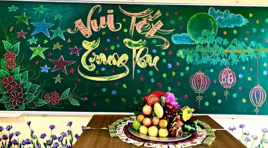 Trang trí bảng trung thu 2022