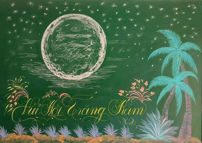 Trang trí bảng trung thu 2022