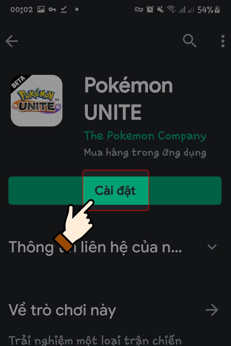 Cách tải Pokemon Unite trên điện thoại Android