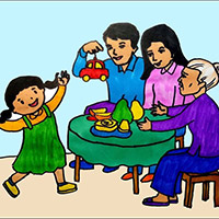 TOP 25 Kể về gia đình em với người bạn mới quen siêu hay Lớp 3