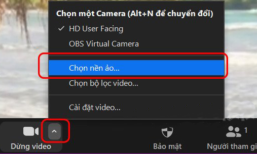 Thay đổi background trong Zoom