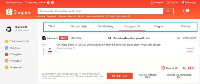 Kiểm tra đơn hàng Shopee bằng mã đơn hàng