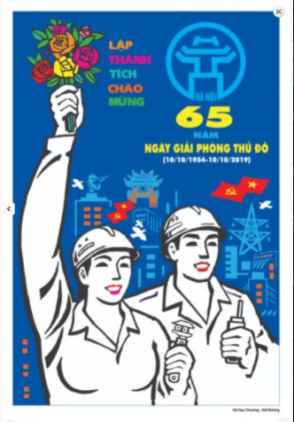 Mẫu tranh vẽ kỷ niệm 67 năm Ngày Giải phóng thủ đô 10/10