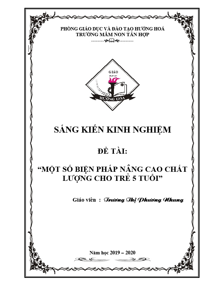 Mẫu bìa SKKN 2021