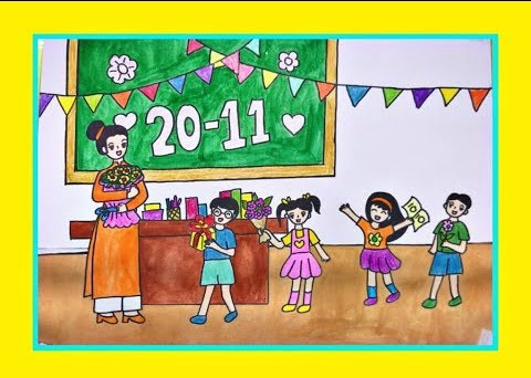 Tranh tri ân thầy cô