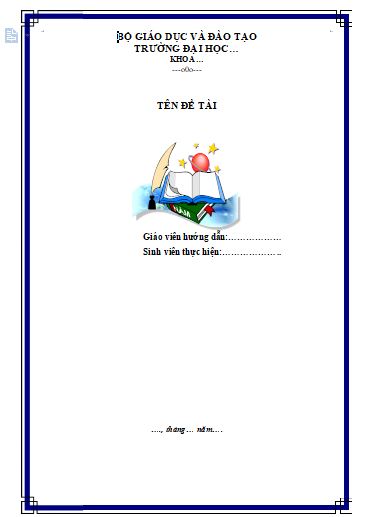 Mẫu bìa báo cáo đẹp