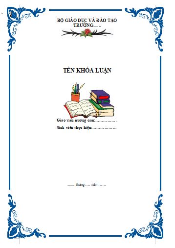 Mẫu bìa tiểu luận file Word